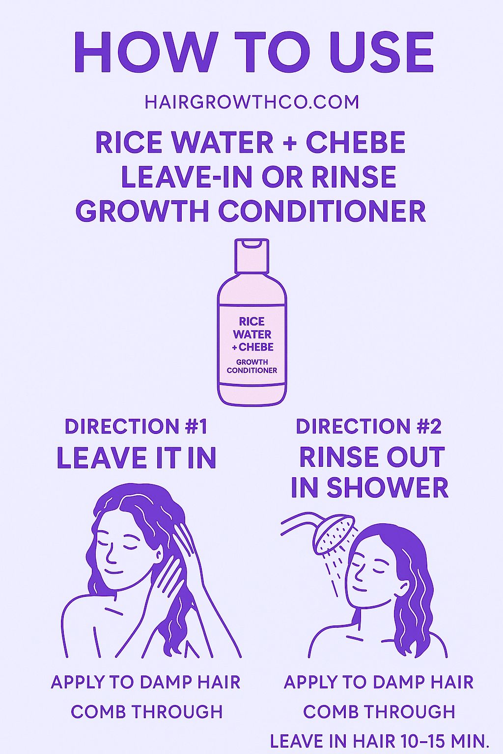 Rice Water + Chebe Leave-In or Rinse Growth Conditioner