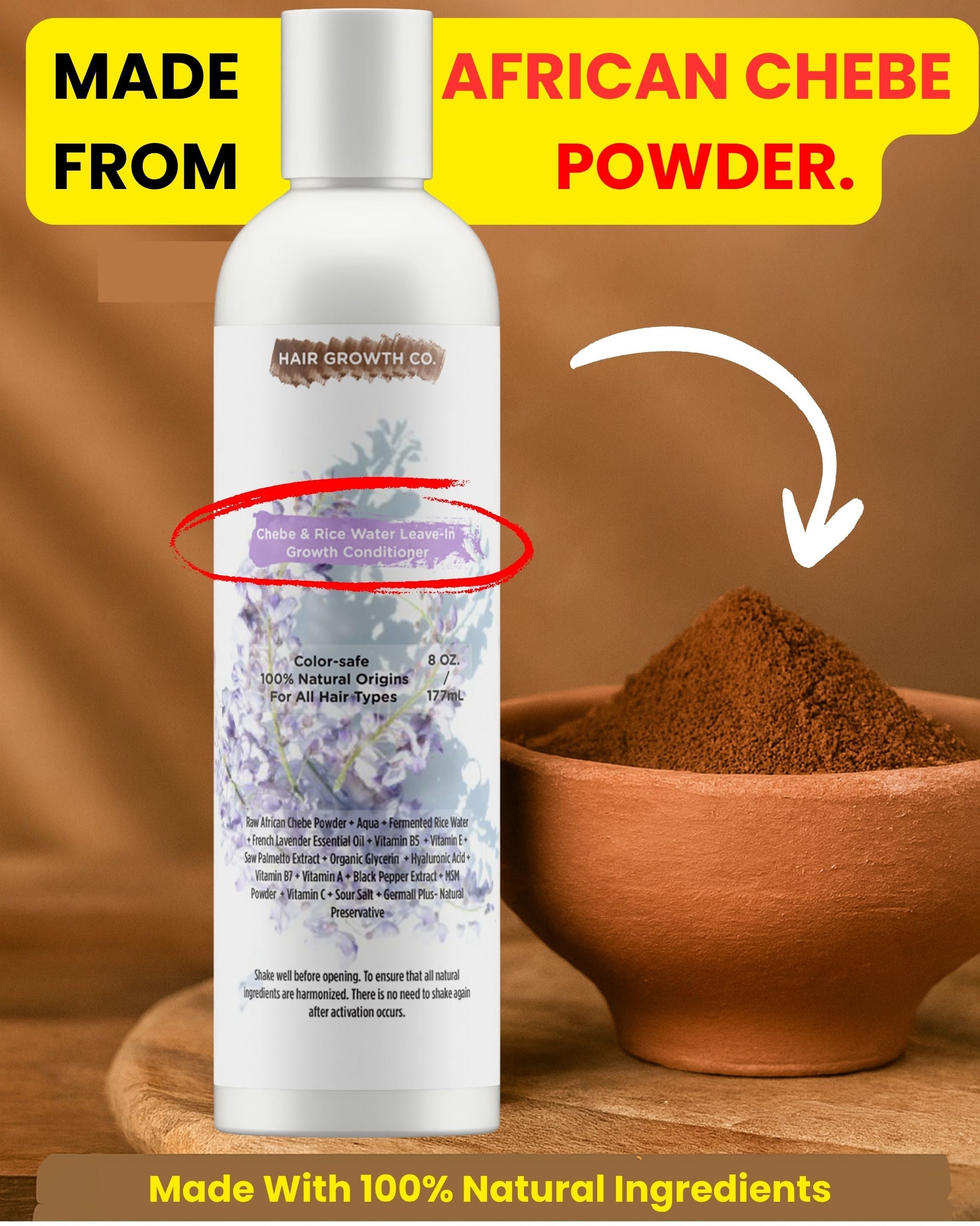 Rice Water + Chebe Leave-In or Rinse Growth Conditioner