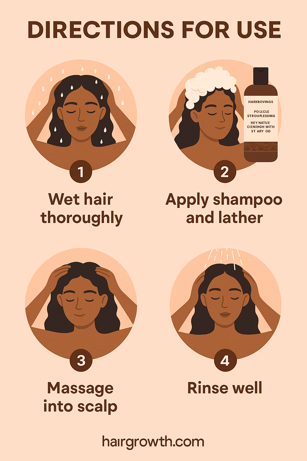 Image of Follicle Strengthening Rice Water + Chebe Growth Shampoo