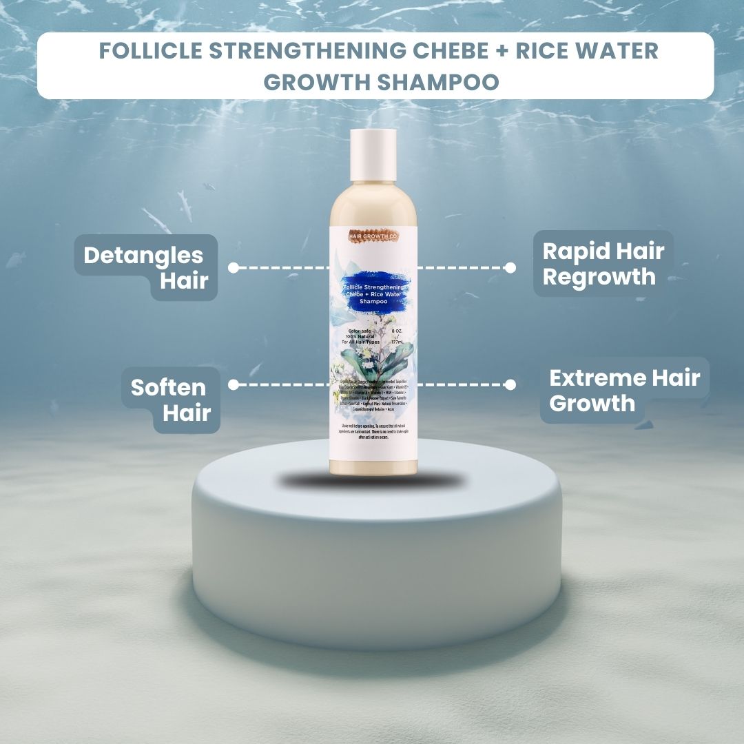 Follicle Strengthening Chebe + Rice Water Growth Shampoo - Hair Growth Co
