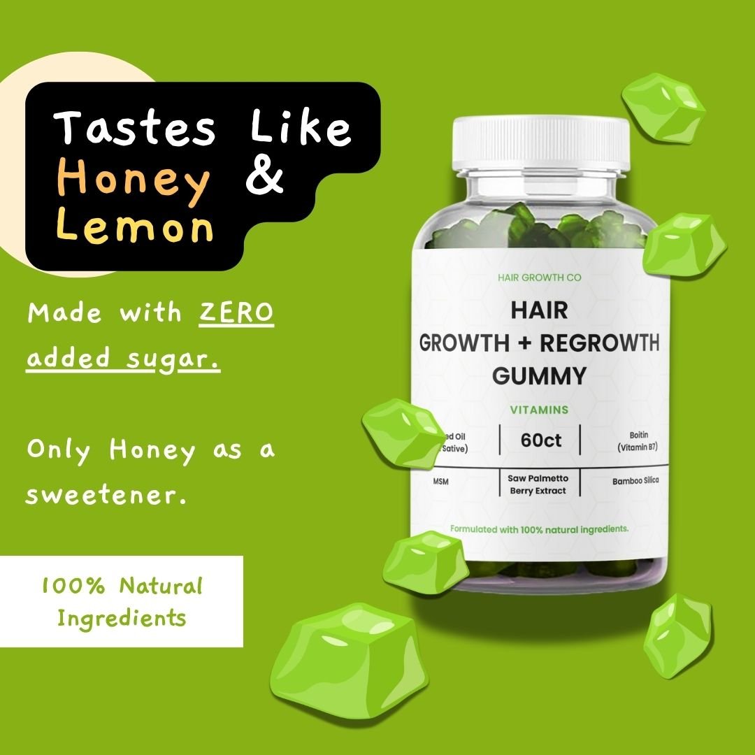 Hair Growth + Regrowth Gummy Vitamin (1 - Month Supply) - Hair Growth Co